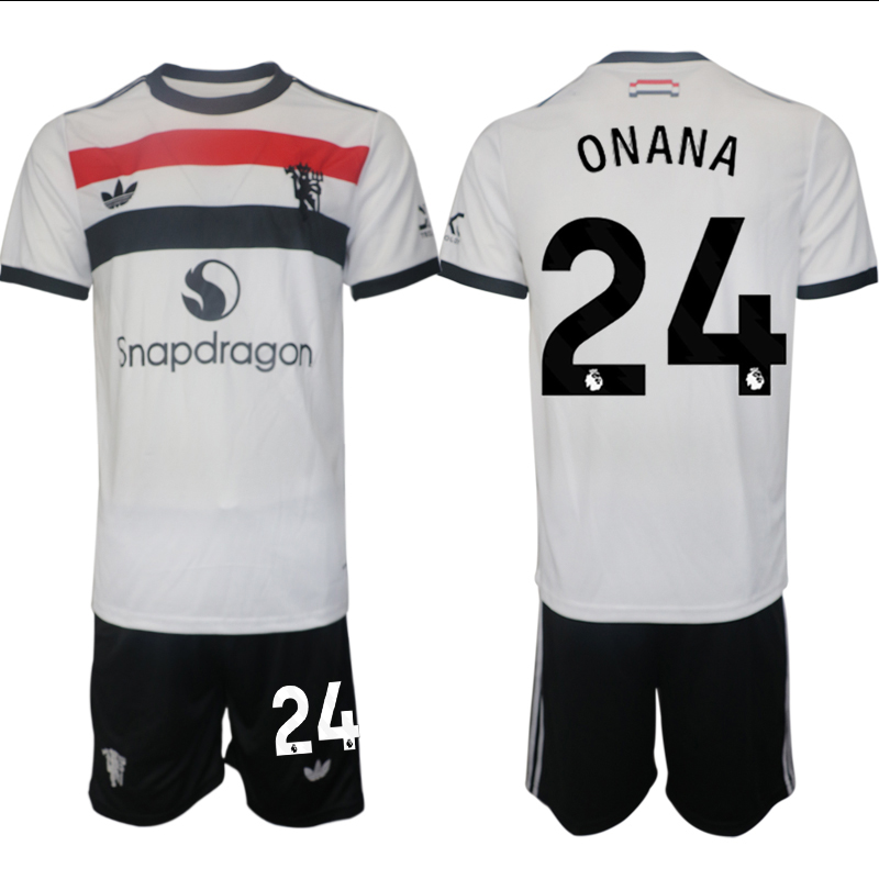 Men 2024-2025 Club Manchester United away white #24 Soccer Jersey